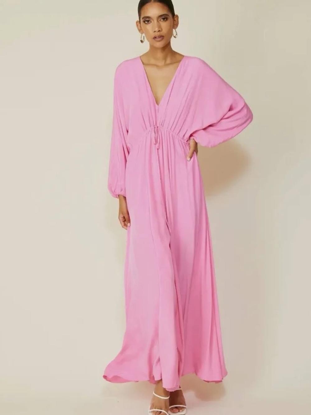 Line & Dot Pink Maxi Dress